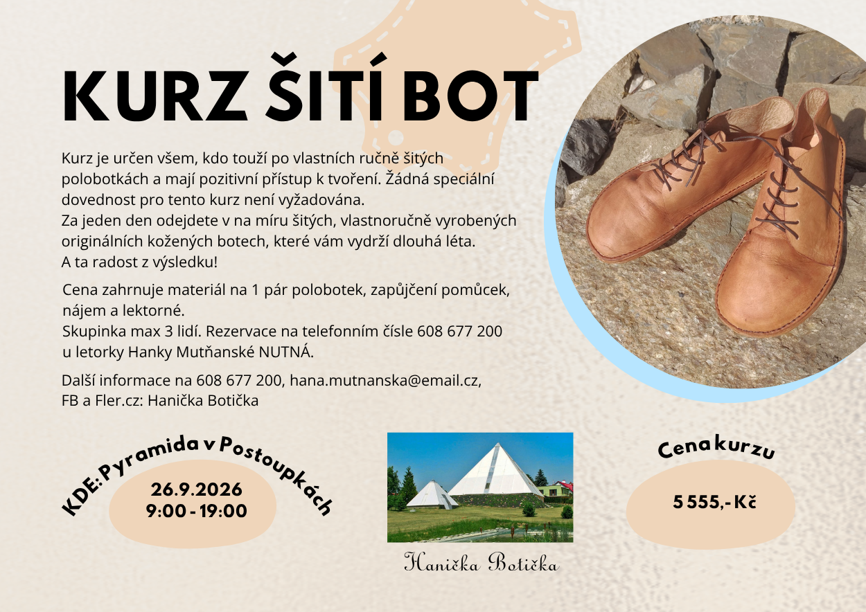 Aktuální kurzy šití bot